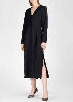 Черное платье Nina Ricci с разрезами по бокам, фото