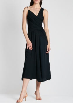 Чорна сукня N21 з асиметричними бретелями, фото