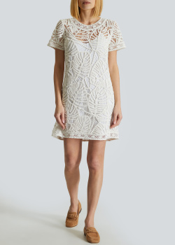Вязаное платье Twin-Set белого цвета, фото