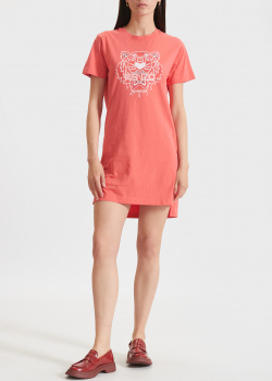 Платье-футболка Kenzo кораллового цвета, фото