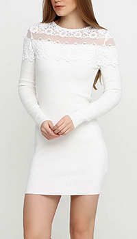 Белое платье-футляр Cashmere Company с длинными рукавами, фото