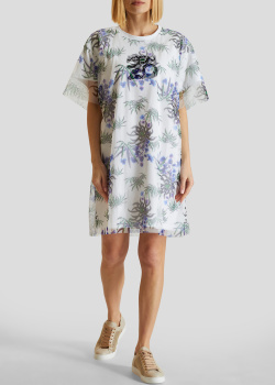 Платье-футболка Kenzo с флористическим принтом, фото