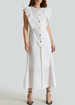 Біла сукня Pinko з вишивкою ришельє, фото