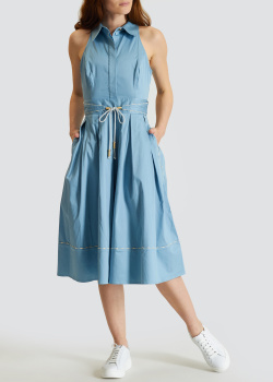 Синя сукня Elisabetta Franchi з відкритою спиною, фото