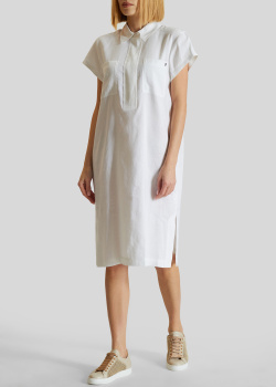 Платье-рубашка из смесового льна Bogner Robin с боковыми разрезами, фото