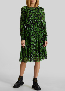 Платье-миди Luisa Cerano зеленого цвета, фото