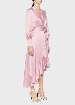 Шелковое платье Zimmermann розового цвета, фото