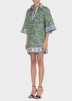 Лляна міні-сукня Zimmermann з принтом, фото