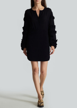 Черное платье Isabel Marant с декором на рукавах, фото