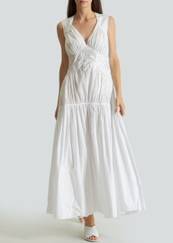 Біла сукня Ermanno Servino з нашивкою у вигляді пальм, фото