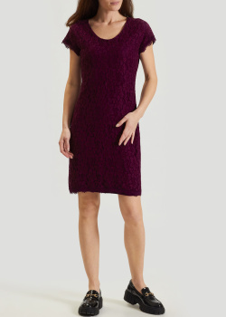 Кружевное платье DVF фиолетового цвета, фото