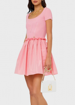 Розовое платье Elisabetta Franchi с пышной юбкой, фото