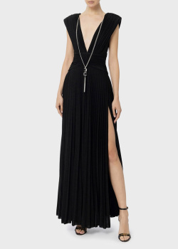 Платье с люрексом Elisabetta Franchi черного цвета, фото