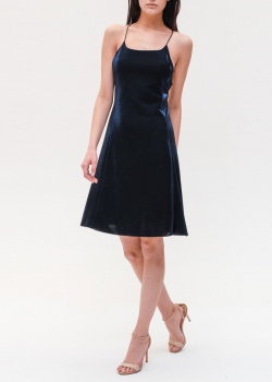 Велюрова сукня Emporio Armani синього кольору, фото