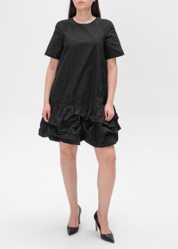 Черное платье Emporio Armani с оборкой, фото