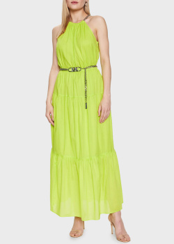 Длинное платье Michael Kors салатового цвета, фото