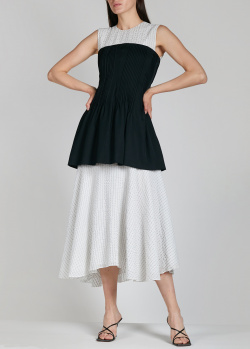 Комбинированное платье Nina Ricci в тонкую полоску, фото