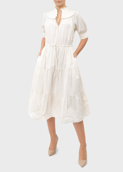 Сукня міді Polo Ralph Lauren білого кольору, фото