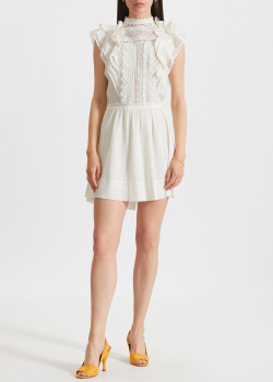 Белое платье Isabel Marant с кружевной отделкой, фото
