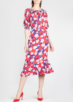 Шовкова сукня Saloni з флористичним принтом, фото