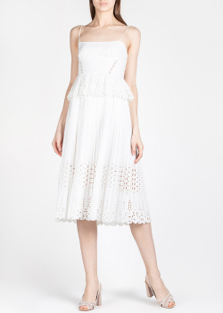 Біла сукня Self-Portrait з перфорацією, фото
