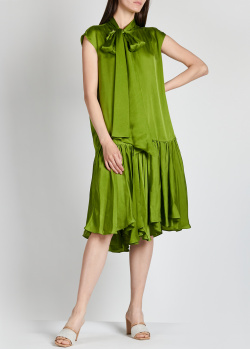 Зеленое платье Rochas с бантом, фото