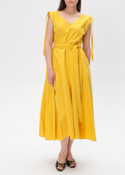 Длинное платье Twin-Set Actitude желтого цвета, фото