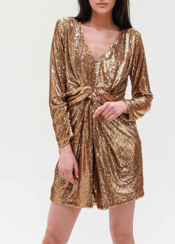 Золота коктейльна сукня Twin-Set з паєтками., фото