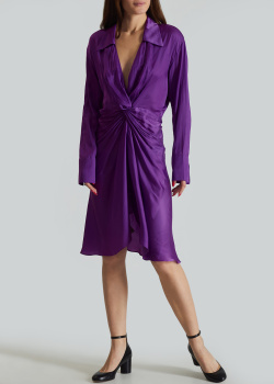 Фиолетовое платье Zadig & Voltaire с драпировкой, фото