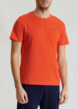 Мужская хлопковая футболка Fred Mello оранжевого цвета, фото