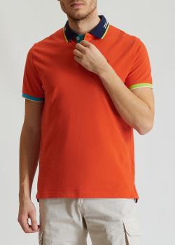 Футболка-поло Fred Mello с манжетами из двухцветной резинки с контрастной полосой, фото