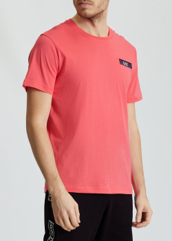 Чоловіча футболка EA7 Emporio Armani персикового кольору, фото