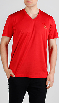 Красная футболка Billionaire с V-вырезом, фото