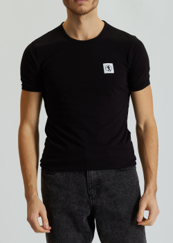 Мужская футболка Bikkembergs с брендовой нашивкой, фото