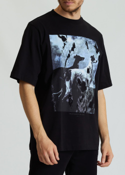 Мужская футболка Trussardi с изображением собак, фото