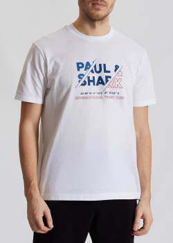 Футболка з логотипом Paul&Shark білого кольору, фото
