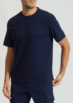 Хлопковая футболка Aeronautica Militare с нашивкой-лого, фото