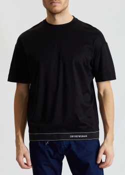 Мужская футболка Emporio Armani с брендовой надписью, фото