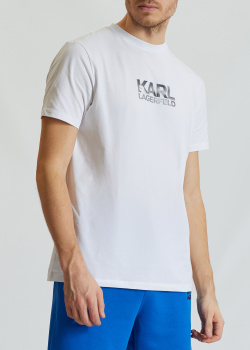 Белая футболка Karl Lagerfeld с логотипом, фото