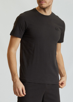 Чоловіча футболка EA7 Emporio Armani кольору хакі, фото