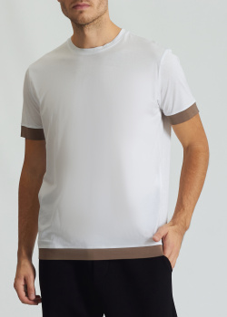 Біла футболка Tombolini з контрастними деталями, фото