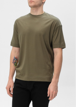 Мужская футболка Emporio Armani цвета хаки, фото