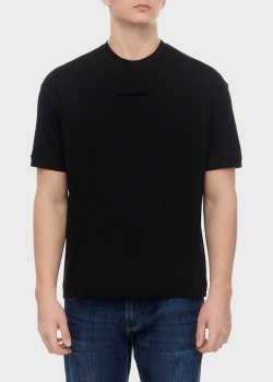 Черная футболка Emporio Armani с логотипом, фото