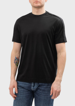Однотонная футболка Emporio Armani черного цвета, фото