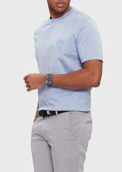 Чоловіча футболка Hugo Boss блакитного кольору, фото