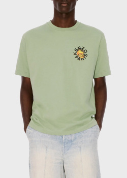 Хлопковая футболка Kenzo зеленого цвета, фото