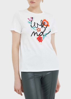 Біла футболка Max Mara Weekend Nervi з принтом, фото