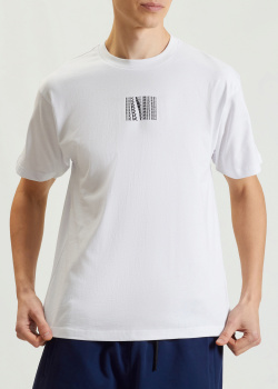 Белая футболка Bikkembergs с рисунком на спине, фото