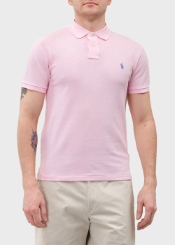 Поло з логотипом Polo Ralph Lauren рожевого кольору, фото