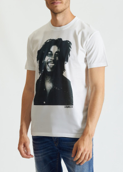 Біла футболка Dsquared2 Bob Marley, фото